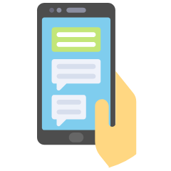 「HaNa HOTLOG」の画面からSMS（ショートメッセージサービス）をお客様や自社担当などに簡単に送信できます。
