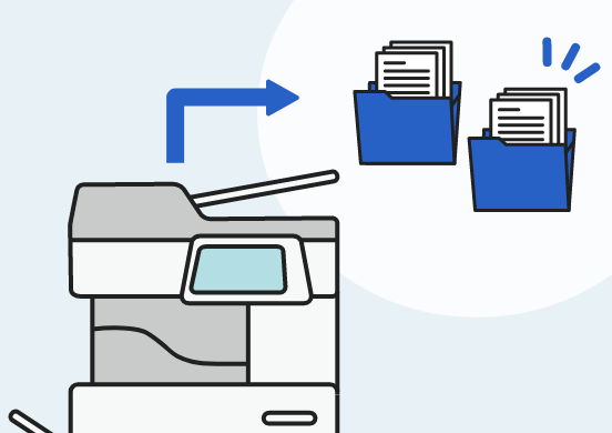 受信FAXを自動で仕分け。手作業は不要です！