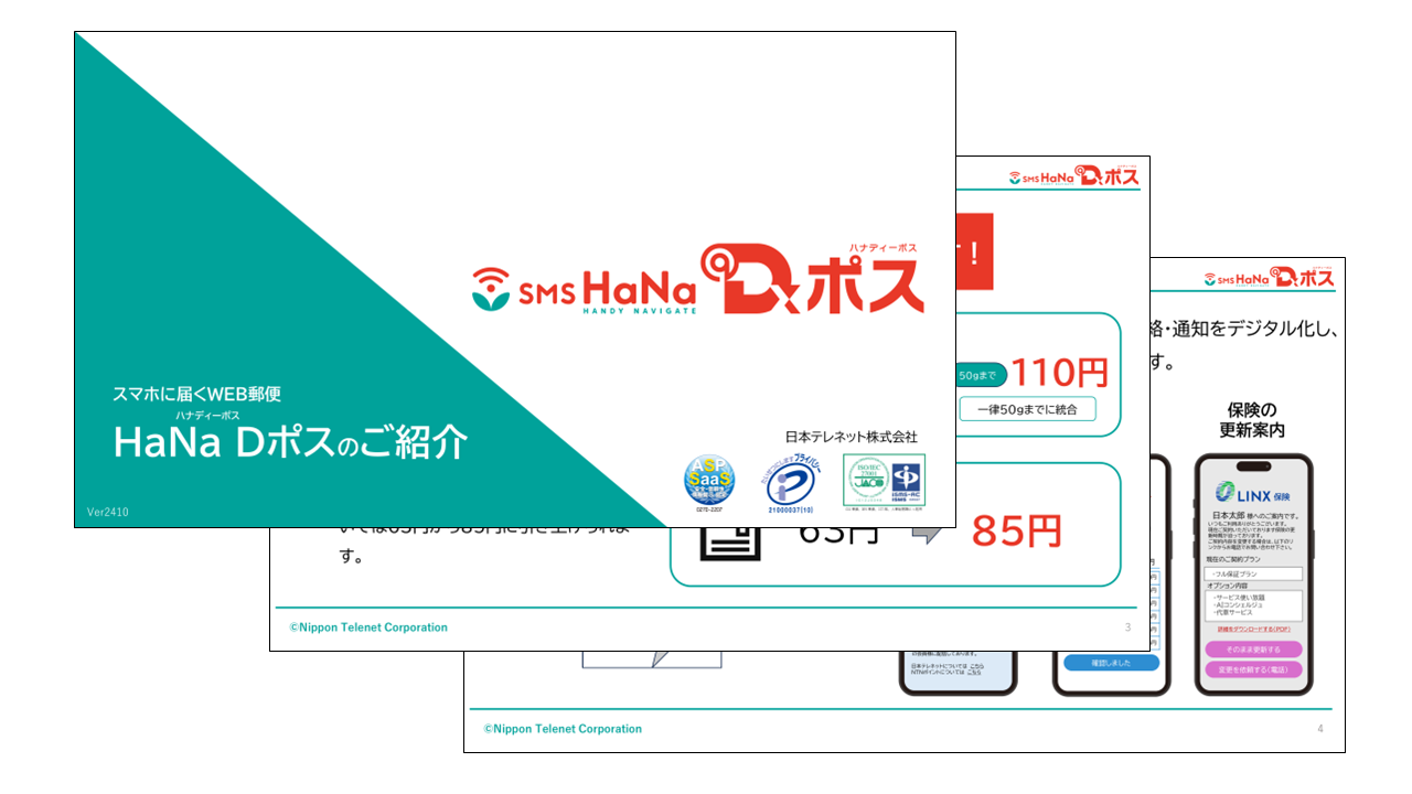 郵便物をデジタル化！「SMS HaNa Dポス」紹介資料