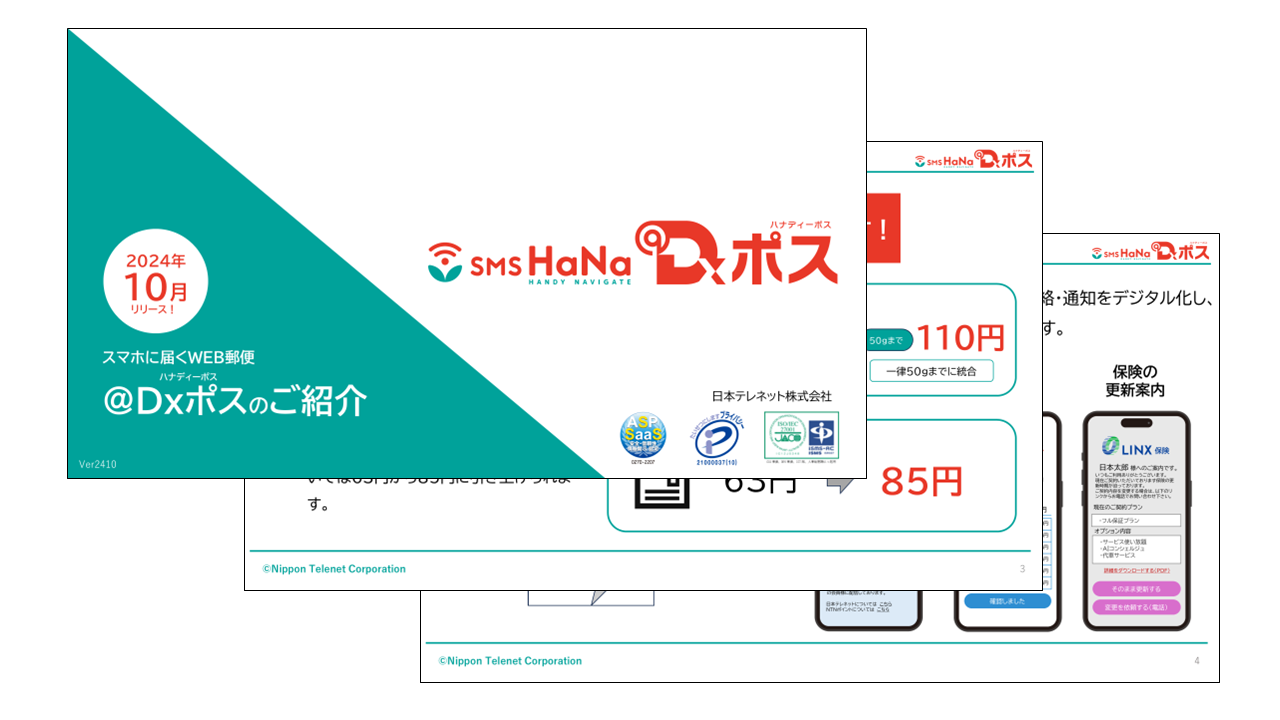 郵便物をデジタル化！「SMS HaNa@Dxポス」紹介資料