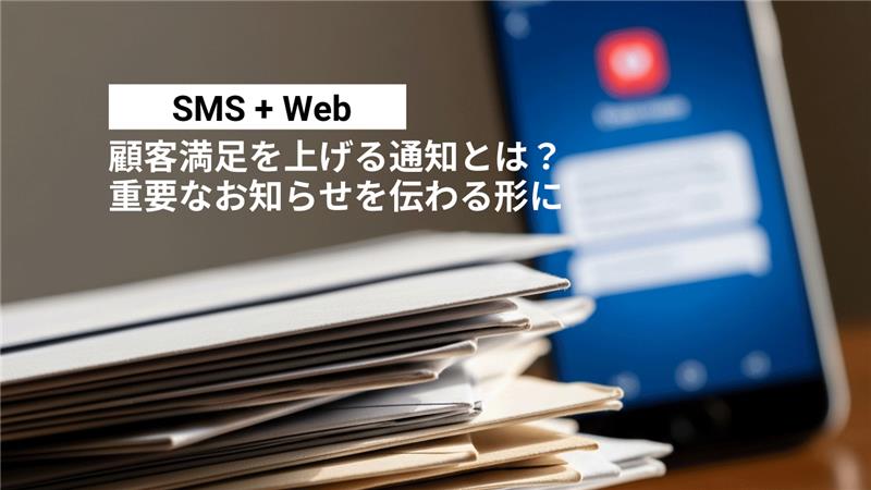 顧客満足を上げる通知とは？重要なお知らせを“伝わる形”に